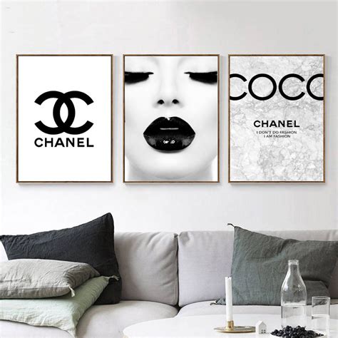 chanel fashion art prints|chanel prints set of 3.